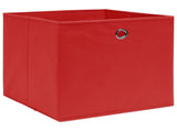 Storage Boxes 10 pcs Non-woven Fabric 28x28x28 cm Red 325221