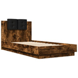 Bed Frame without Mattress Smoked Oak 90x190 cm Single 3209972