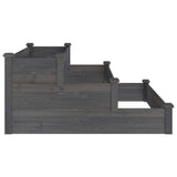 Garden Raised Bed Grey 120x120x56 cm Solid Wood Fir 364306