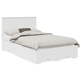 Bed Frame with Headboard White 120 x 190 cm Engineered Wood 3411332
