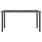 ZNTS 5 Piece Outdoor Dining Set with Cushions Poly Rattan Grey 3100403
