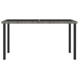 ZNTS 5 Piece Outdoor Dining Set with Cushions Poly Rattan Grey 3100403