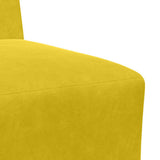 Modular Sofa Unit Armless 2 pcs Yellow 55 x 74 x 82 cm Velvet 3399766