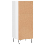 Sideboard High Gloss White 34.5x32.5x90 cm Engineered Wood 828726