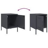 Bedside Cabinets 2 pcs Anthracite 36x39x50.5 cm Steel 842915