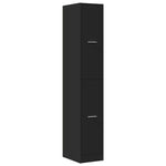 Apothecary Cabinet Black 30x41x174.5 cm Engineered Wood 3309628