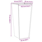 ZNTS Garden Planter White 35x35x75 cm Steel 851082