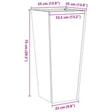 Garden Planter White 35x35x75 cm Steel 851082