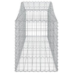 Arched Gabion Baskets 10 pcs 200x50x60/80 cm Galvanised Iron 3145606