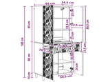 Cabinet Set 2 pcs Engineered Wood 3416747