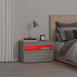 Bedside Cabinet with LED Lights Grey Sonoma 60x35x40 cm 3152828