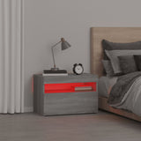Bedside Cabinet with LED Lights Grey Sonoma 60x35x40 cm 3152828