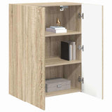 TV Wall Cabinet Sonoma Oak 59.5 x 31 x 80 cm Engineered Wood 892361