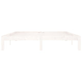 Bed Frame without Mattress White Solid Wood Pine 160x200cm 810376