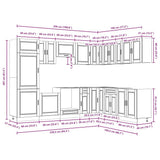 14 Piece Kitchen Cabinet Set "Porto" Sonoma Oak Engineered Wood 3314994