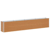 Garden Raised Bed Light Brown 390 x 50 x 68 cm Galvanised Steel 42017355