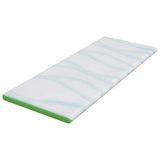 Mattress Topper White and Green 70 x 200 x 6 cm Jaquard Fabric 4106143