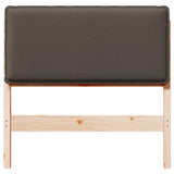 Upholstered Headboard Natural and Taupe 90 cm Solid Pine Wood 880036