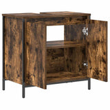 Bathroom Basin Cabinet Smoked Oak 60x34.5x60 cm 861894