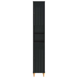 Bathroom Cabinet with Open Shelf ALKMAAR Black 30 x 31 x 190 cm 896156