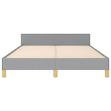 Bed Frame without Mattress Light Grey Full Fabric 347453