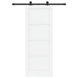 Sliding Door ORKDAL White 78 x 202 cm Solid Pine Wood 3333443