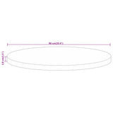 Table Top 90x3.8 cm Round Solid Wood Mango 370069