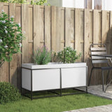 ZNTS Garden Planter White 100x40x50 cm Solid Wood Pine 847034