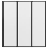 Shower Screen Folding Black 132 x 2 x 140 cm Aluminium and PP 42009755