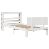 Bed Frame with Headboard without Mattress White 90x200 cm 3306081