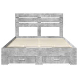 Bed Frame with Drawer with Headboard Manual Engineered Wood 3411632
