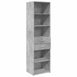 Slim Storage Cabinet Concrete Grey 50x42.5x225 cm Engineered Wood 3281311