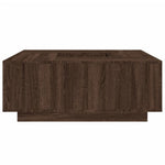 ZNTS Coffee Table Brown Oak 100x100x40 cm Engineered Wood 3284055