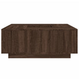 ZNTS Coffee Table Brown Oak 100x100x40 cm Engineered Wood 3284055