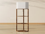 Corner Floor Light, with Shelves - Wood-Effect T3398P425160