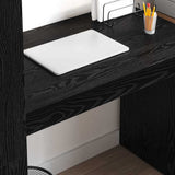 Desk with Shelf Black Oak 113 x 54 x 120 cm Engineered Wood 869275