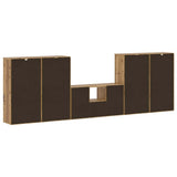 5 Piece TV Units with Storage ODDA Solid Wood Pine 3365378