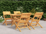 Garden Dining Set Natural Teak Solid Teak Wood Foldable 3155009