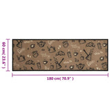 Kitchen Rug Washable Morning Brown 60x180 cm Velvet 4005588