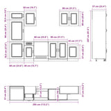 7 Piece Kitchen Cabinet Set Kalmar Sonoma Oak Engineered Wood 3314764