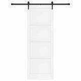 Sliding Door ORKDAL White and Black 83 x 232 cm Solid Pine Wood 3445563