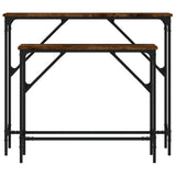 ZNTS Console Tables 2 pcs Smoked Oak Engineered Wood 834142