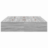 Storage Bed Frame Grey Sonoma 150 x 200 cm Engineered Wood 3335386