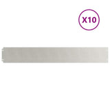 Lawn Edgings 10 pcs 15x103 cm Stainless Steel 860146