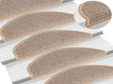 Stair Mats Self-adhesive Sisal-Look 30 pcs 56x17x3 cm Light Beige 3365868