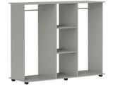 Open Wardrobe Double Mobile Storage Shelves Organizer W/6 Wheels-Grey T3398P328095