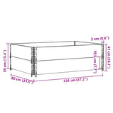 Garden Planter Brown 120x80 cm Solid Wood Pine 3295386