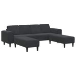 Sofa Set 3 pcs Black Velvet 3335127