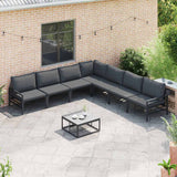 Garden Sofa Set Anthracite Steel 3378993