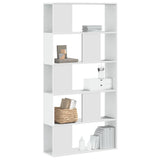 Bookcase 5-Tier White 80.5x23.5x162.5 cm Engineered Wood 852771
